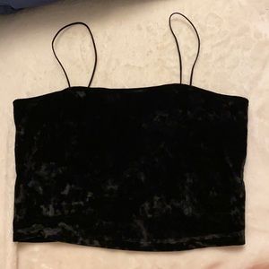 Black velvet top